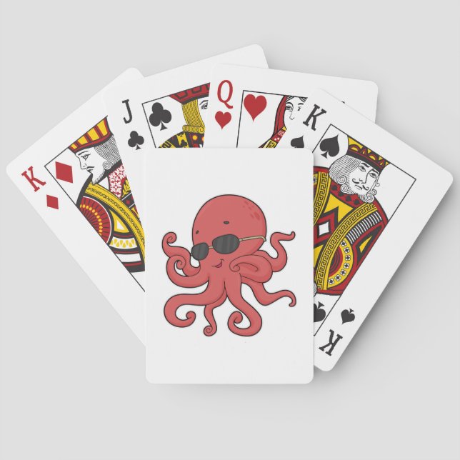 Jeu De Cartes Lunettes de soleil de poulpe (dos)