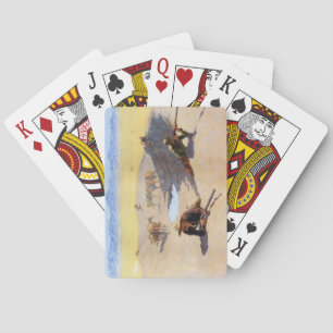 Jeu De Cartes Lutter pour le trou d'eau (par Frederic Remington)