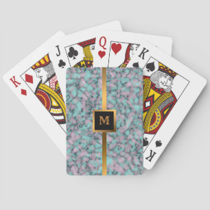Jeu De Cartes Luxe Elégant Marbre Noir Or Moderne