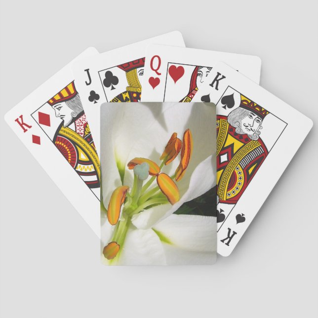 Jeu De Cartes Lys blancs (dos)