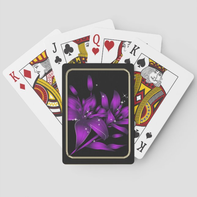 Jeu De Cartes Lys étonnants Fleur Art Jouer Cartes (dos)