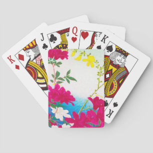 Jeu De Cartes Lys japonais - magenta, bleu jaune