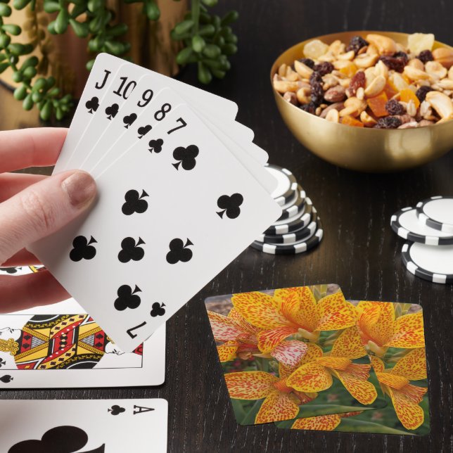 Jeu De Cartes Lys jaunes et rouges (In Situ)