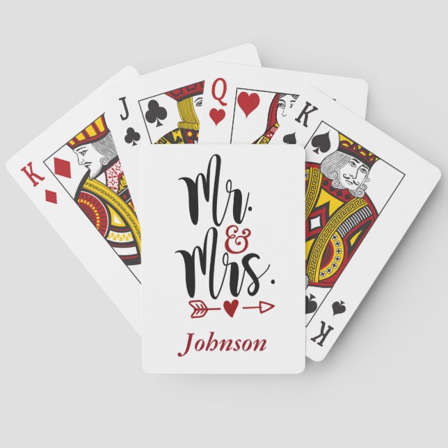 Jeu De Cartes M. et Mme cartes de jeu (dos)