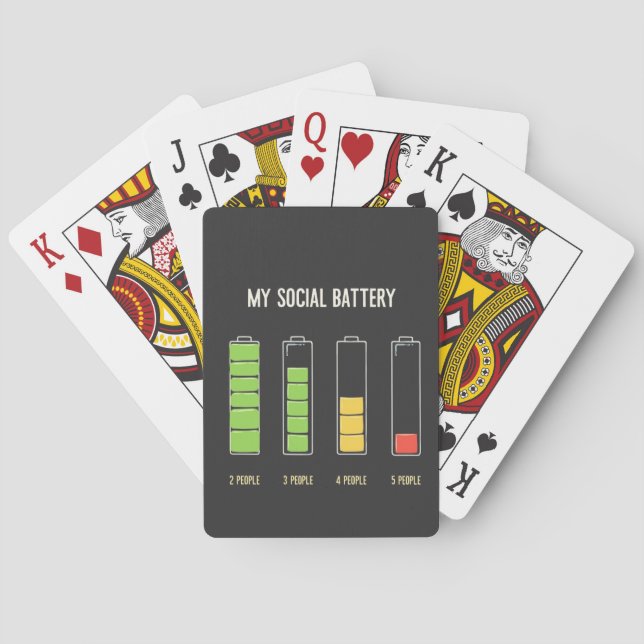 Jeu De Cartes Ma batterie sociale introvertit l'Humour social (dos)