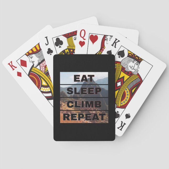 Jeu De Cartes Machu Picchu Pérou - Mangez Sleep Climat Répéter (dos)