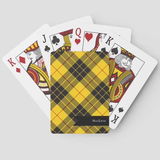 Jeu De Cartes MacLeod Scottish Clan Tartan Plaid Motif (dos)