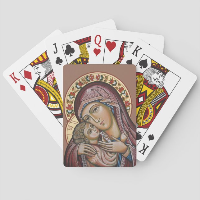 Jeu De Cartes Madone et Enfant (dos)