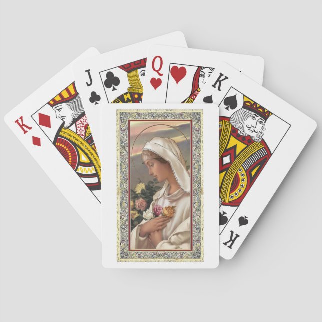 Jeu De Cartes Madonna dans les cartes de poker blanc (dos)