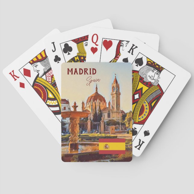 Jeu De Cartes Madrid Espagne Tourisme souvenir (dos)