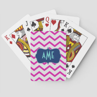 Jeu De Cartes Magenta Chevron