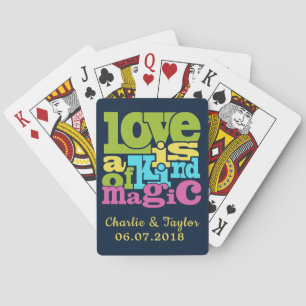 Jeu De Cartes Magic Love noms personnalisés & date lecture de ca
