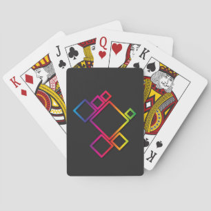 Jeu De Cartes Magnifique Carrés colorés sur noir n° 1