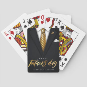 Jeu De Cartes Magnifique or blanc noir Fête des pères heureuse