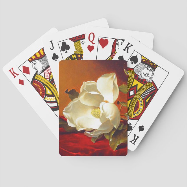 Jeu De Cartes Magnolia sur Red Velvet Martin Johnson Heade (dos)