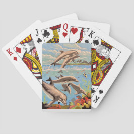 Jeu De Cartes Main Painted by Number | Dolphins |