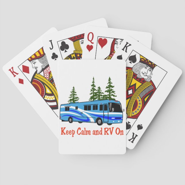 Jeu De Cartes Maintenez le calme et le véhicule RV allumés (dos)