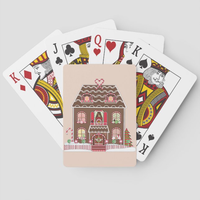 Jeu De Cartes maison de pain d'épices jouant aux cartes (dos)