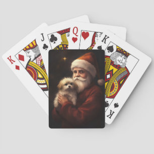 Jeu De Cartes Maltais avec le Père Noël Festif Noël