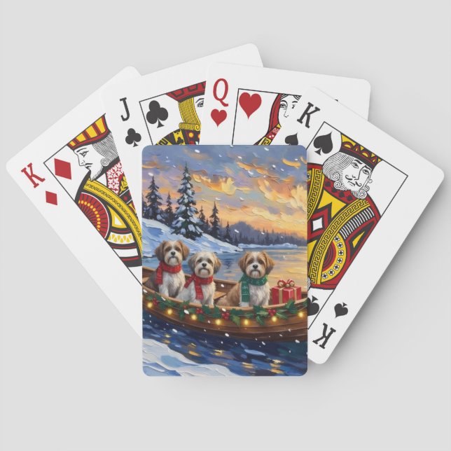 Jeu De Cartes Malti Tzu Christmas Boat Holiday (dos)