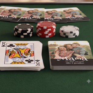 Jeu De Cartes Mama a établi la photo du nom des enfants texte am