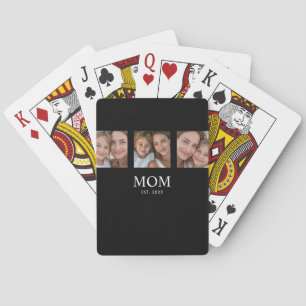 Jeu De Cartes Maman a établi un script moderne gras noir 3 Photo