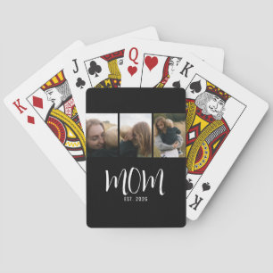 Jeu De Cartes Maman a établi un script moderne gras noir 3 Photo