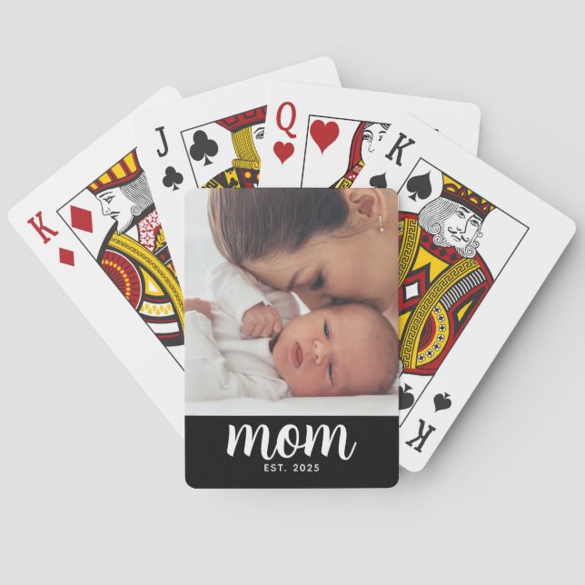 Jeu De Cartes Maman a établi un script photo noir (dos)