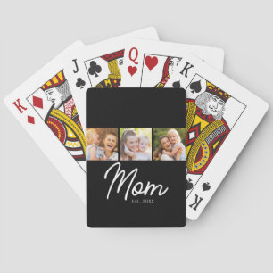 Jeu De Cartes Maman a fondé 3 Photo Script Noir