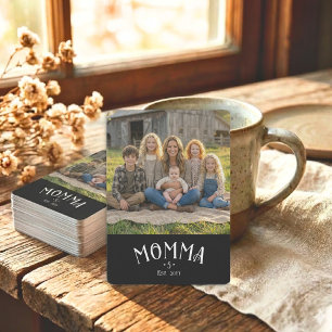 Jeu De Cartes Maman Chic Établie Nombre d'Enfants Photo Noir Bla