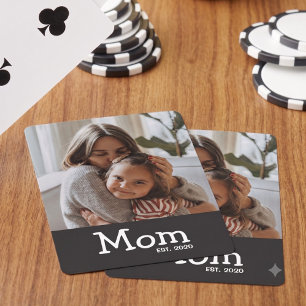 Jeu De Cartes Maman dit Photo de police fantaisiste blanche amus
