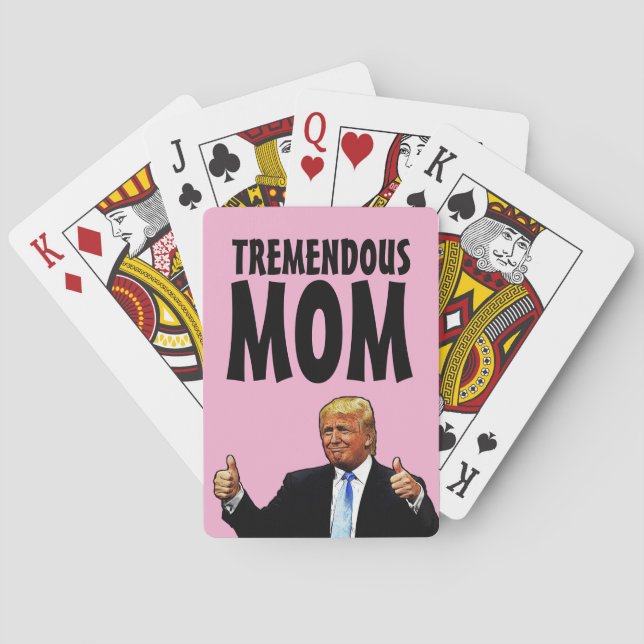 JEU DE CARTES MAMAN DONALD TRUMP JOUER AUX CARTES (dos)