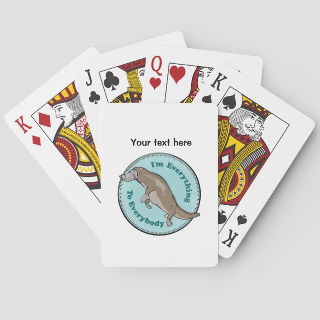 Jeu De Cartes Mammifère australien Platypus (dos)