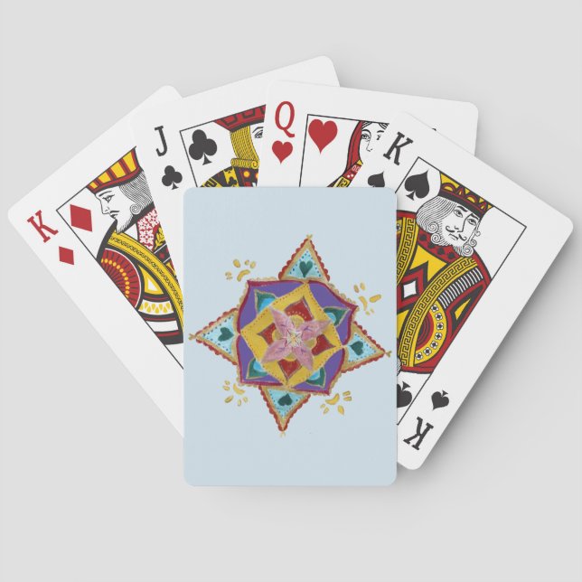 Jeu De Cartes Mandala Hearts Classic Playing Cartes (dos)