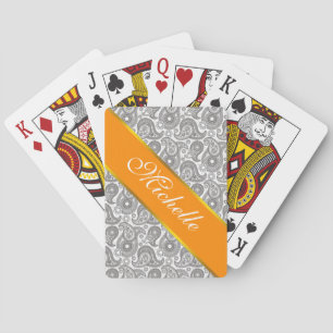 Jeu De Cartes Mandarine Paisley noir