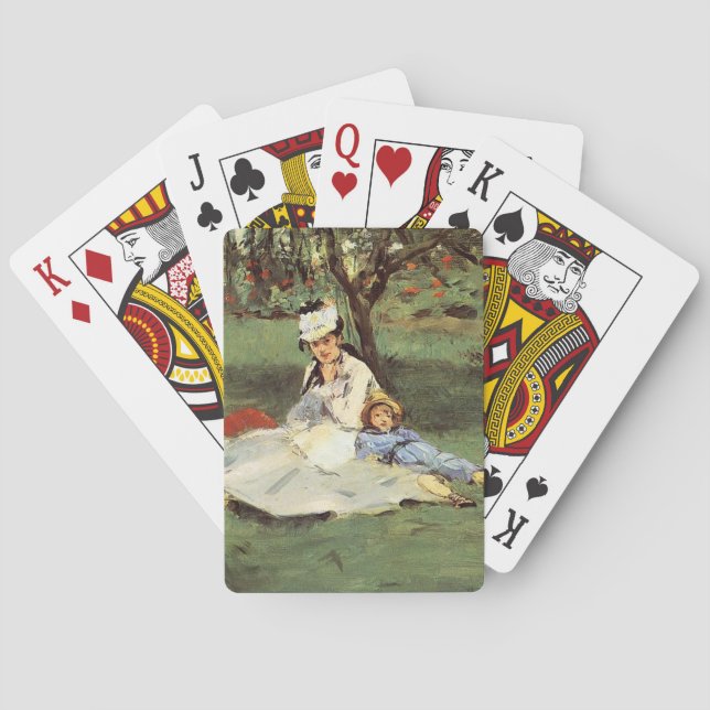 Jeu De Cartes Manet Impressionniste Français Famille Jardin Pein (dos)