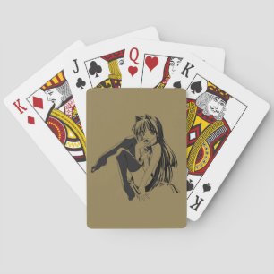 Jeu De Cartes Manga, Neko Catgirl Furry Kawaii Loli