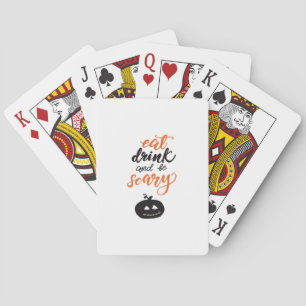 Jeu De Cartes Manger Boire Et Être Drôle Et Effrayant Halloween