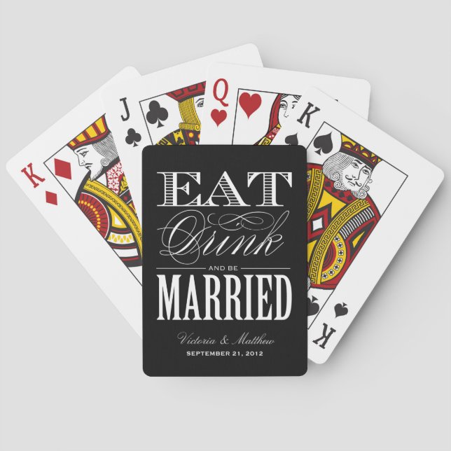 JEU DE CARTES MANGER BOIRE ET ÊTRE MARIÉ | CARTES DE JEUX DE VAC (dos)