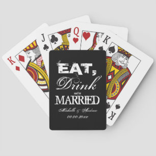 Jeu De Cartes Mangez la boisson et soyez des faveurs de noce