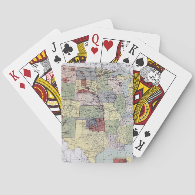 JEU DE CARTES MAP RÉSERVATION, 1892 (dos)