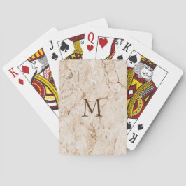 Jeu De Cartes Marbre Avec Monogramme