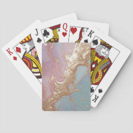 Jeu De Cartes Marbre d'or Pastel