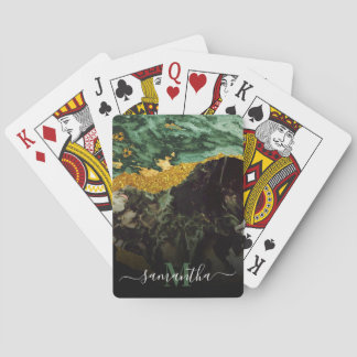 Jeu De Cartes Marbre et Parties scintillant Texture Abstraite