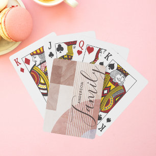 Jeu De Cartes Marbre géométrique moderne Abstrait Famille person