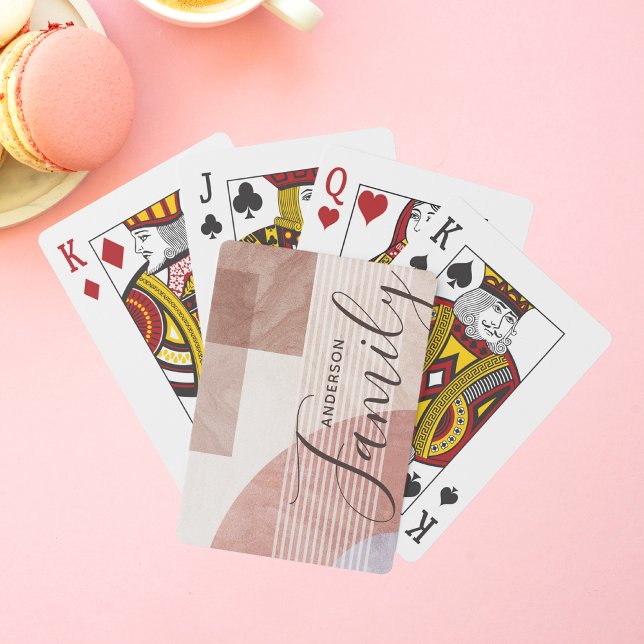 Jeu De Cartes Marbre géométrique moderne Abstrait Famille person (Créateur téléchargé)