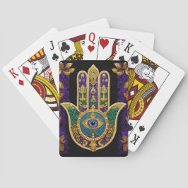 Jeu De Cartes Mardi Gras Gold violet vert Hamsas Art