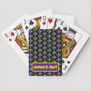 Jeu De Cartes Mardi Gras Mardi Vert Violet Fleur De Lis
