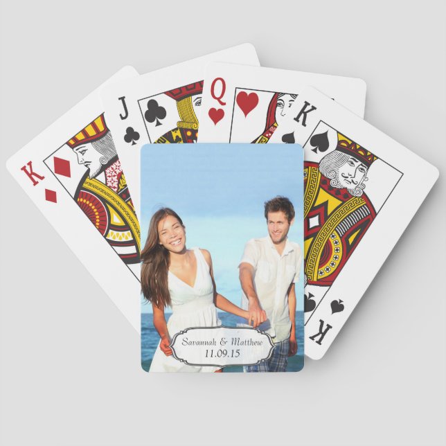 Jeu De Cartes Mariage Anniversaire Photo Keepsar Jouer des carte (dos)