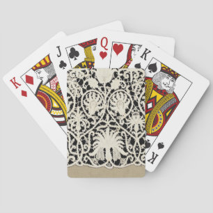 Jeu De Cartes Mariage Antique Dentelle Lin Blanc Classique Joli